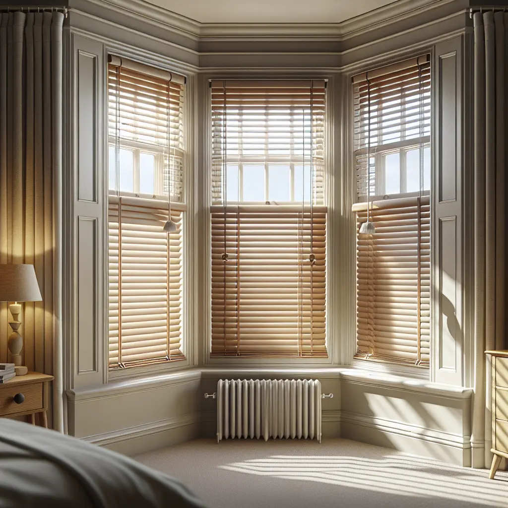 Venetian blinds slats and cords.