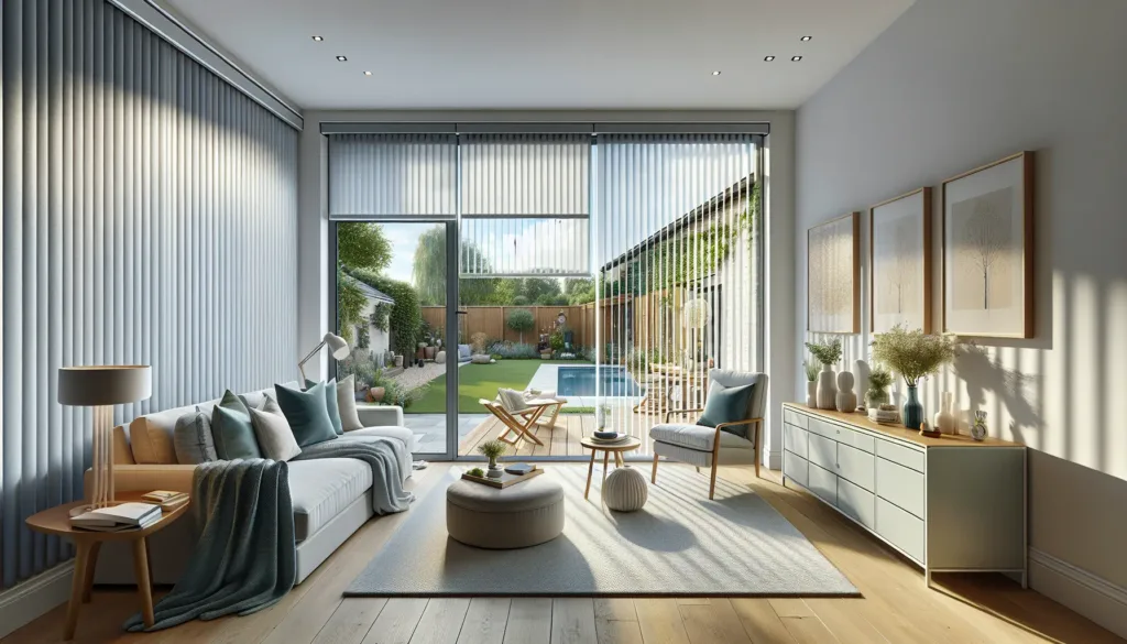 Allusion blinds on patio doors.