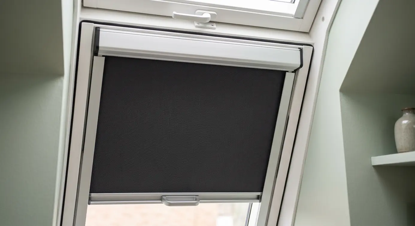 Rooflight blackout blind side channels.